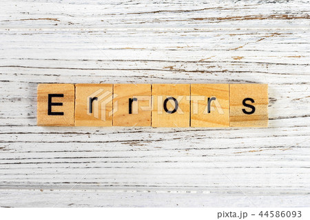 ERRORS word made with wooden blocks concept 44586093