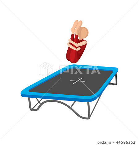 Acrobatics on the trampoline cartoon icon Acrobatics on the trampoline cartoon icon 44586352