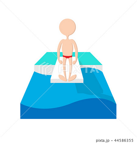 Jumping in a pool cartoon icon Jumping in a pool cartoon icon 44586355