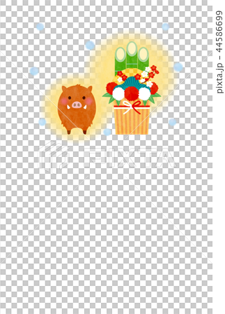 New Year's card template 44586699