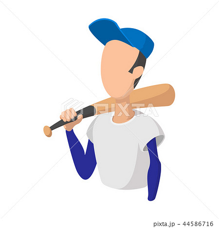 Baseball Player Cartoon Iconのイラスト素材