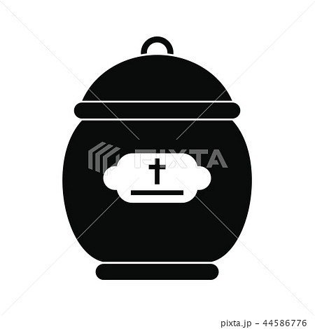 Cremation urn black icon 44586776