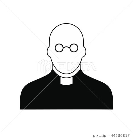 Priest black simple icon 44586817
