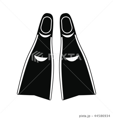 Flippers black simple icon Flippers black simple icon 44586934