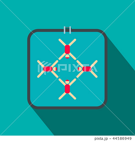 Synchronized swimmers flat icon Synchronized swimmers flat icon 44586949