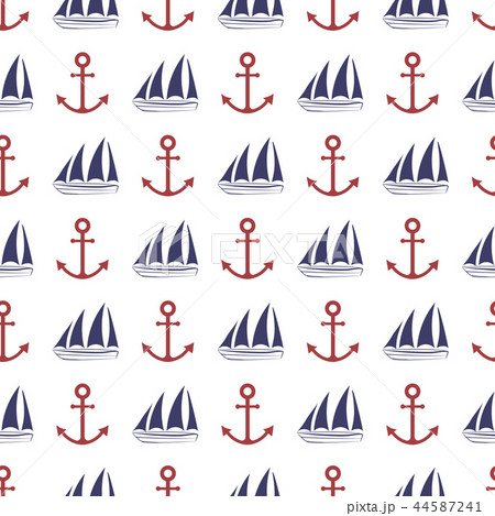 Nautical seamless pattern Nautical seamless pattern 44587241