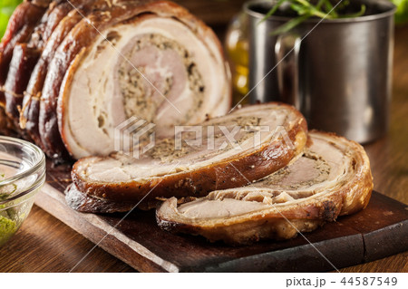 Traditional italian porchetta Traditional italian porchetta 44587549