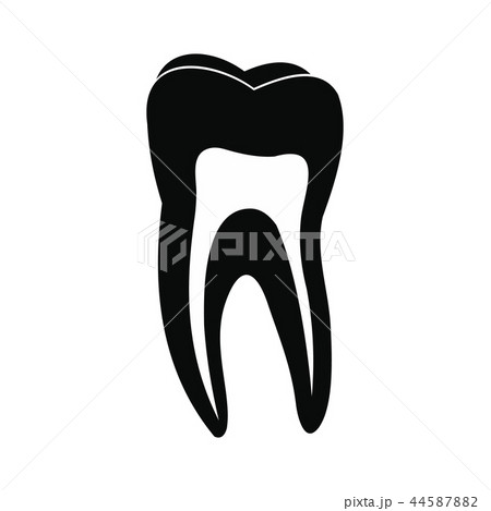 Human tooth black icon 44587882