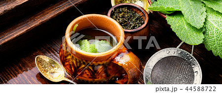 Herbal tea with sage Herbal tea with sage 44588722