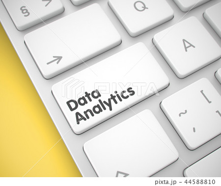 Data Analytics - Inscription on White Keyboard Button. 3D. 44588810