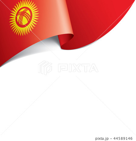 kirghizia flag, vector illustration on a white background 44589146