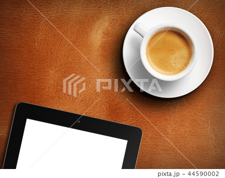 tablet white screen similar to ipad display and coffee 44590002