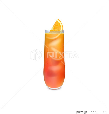 Fruity summer cocktail with a straw Fruity summer cocktail with a straw 44590032