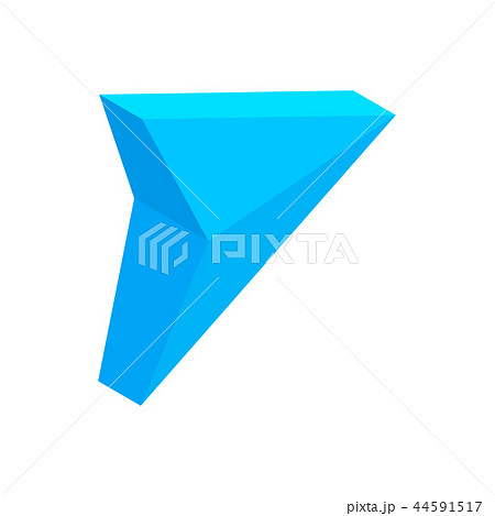 Blue triangular arrow isometric 3d icon  44591517