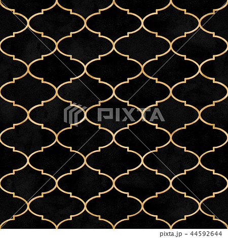 Moroccan black velvet watercolor seamless pattern Moroccan black velvet watercolor seamless pattern 44592644