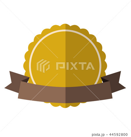 Yellow vintage badge 44592800