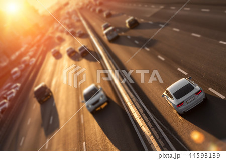 Cars on highway. 44593139