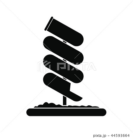 Tubular slide black simple icon 44593664
