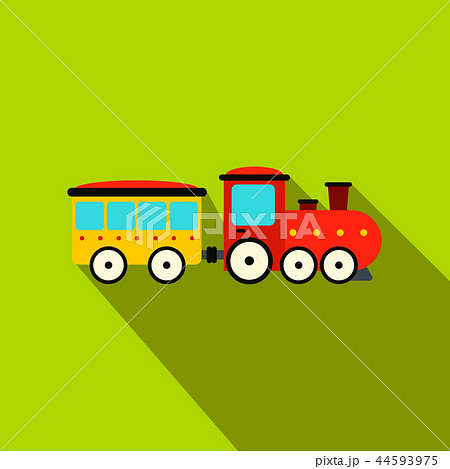 Train in amusement park flat icon Train in amusement park flat icon 44593975