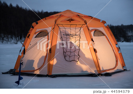 氷上ワカサギ釣り　福島県　桧原湖 44594379