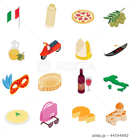 Italy isometric 3d icons 44594992
