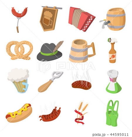 Oktoberfest party cartoon icons 44595011