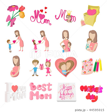Mother Day cartoon icons Mother Day cartoon icons 44595015