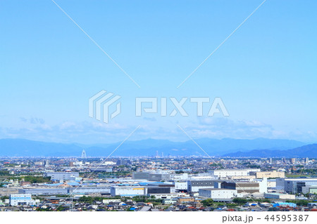 小牧市から見た一宮市、岐阜市の風景 44595387