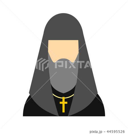 Christian russian priest flat icon Christian russian priest flat icon 44595526