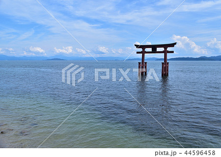白髭神社の湖中大鳥居 44596458