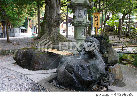 諏訪大社下社秋宮 御神湯 温泉手水 諏訪郡下諏訪町 諏訪大社下社秋宮 御神湯 温泉手水 諏訪郡下諏訪町 44596636