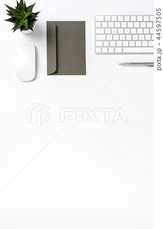 Office desktop with copy space 44597505