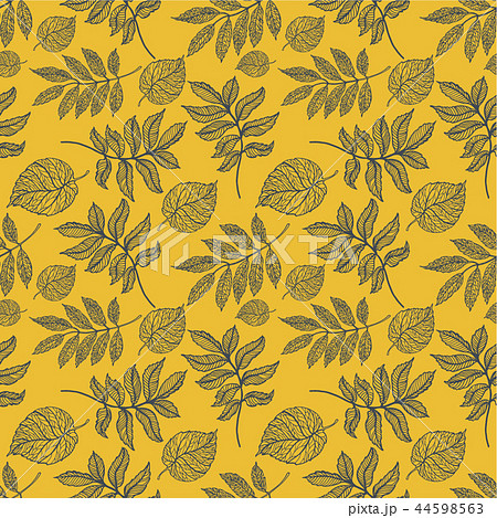 Seamless background with colorful autumn leaves.  44598563