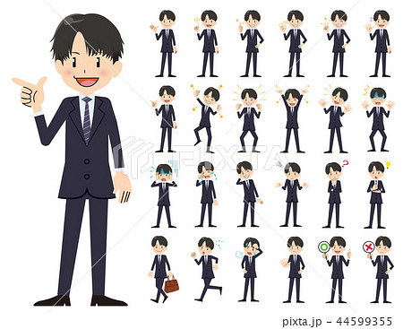 会社員 男性 表情・仕草セット 44599355