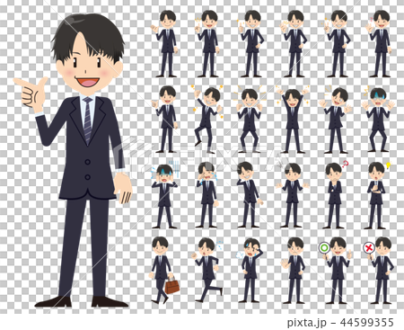 会社員 男性 表情・仕草セット 44599355