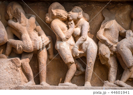 Close up erotic stone carving in Lakshman Temple Close up erotic stone carving in Lakshman Temple 44601941