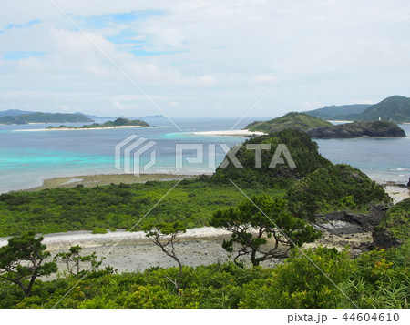 神の浜展望台からの座間味のビーチ 44604610