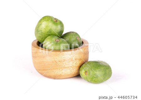 Fresh green mini baby kiwi fruit isolated on white Fresh green mini baby kiwi fruit isolated on white 44605734