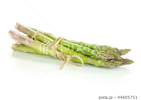 Fresh green asparagus spear isolated on white Fresh green asparagus spear isolated on white 44605751