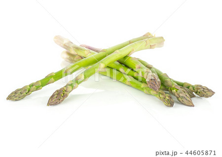 Fresh green asparagus spear isolated on white Fresh green asparagus spear isolated on white 44605871