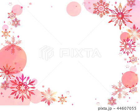 ピンクの雪の結晶の背景のイラスト素材