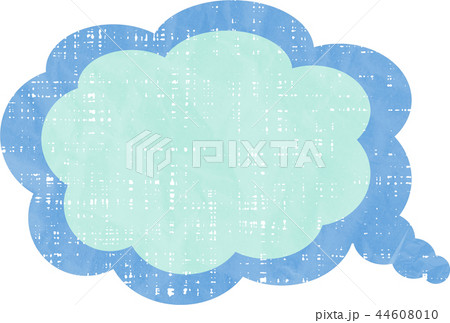 レトロ吹き出し 雲のイラスト素材