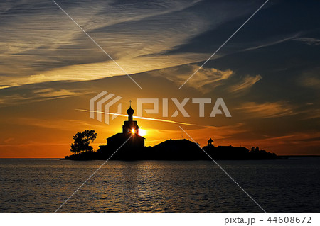 Church on a small island Church on a small island 44608672