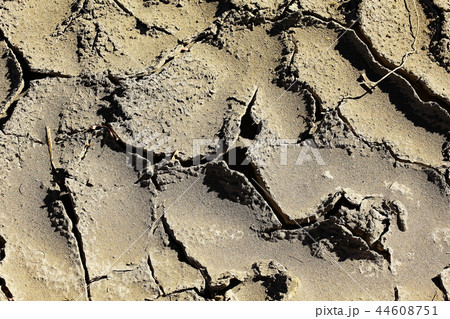 soil corrosion cracks on the ground 44608751