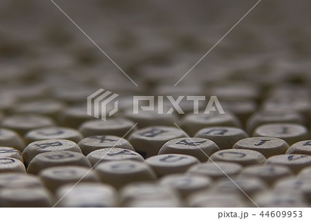 cubes beads letters alphabet / background of wooden cubes with alphabet letters, concept education reading, learning letters 44609953