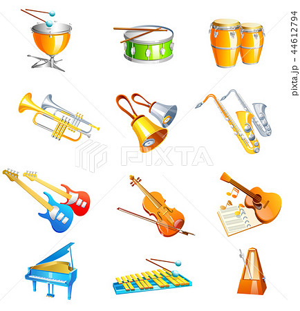 アイコン 楽器 アコーディオンのイラスト素材