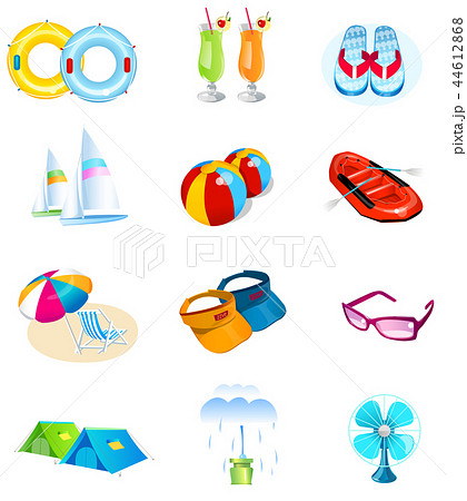 ボール ビーチボール パラソルのイラスト素材