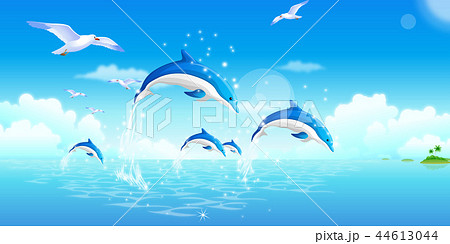 動物 鳥 イルカのイラスト素材