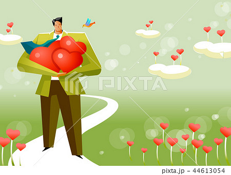 鳥 ビジネスマン ハート 44613054
