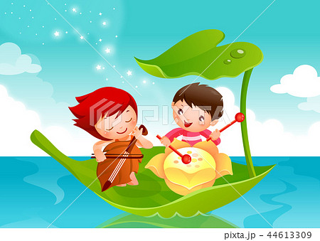 少年 少女 葉 44613309